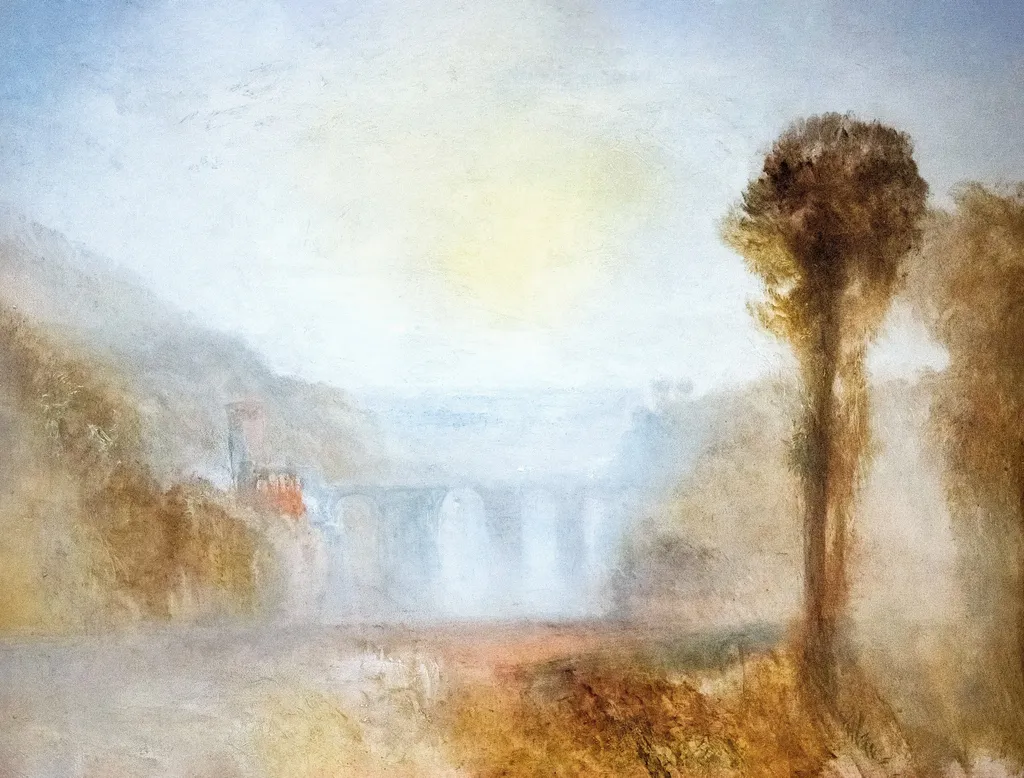 The Ponte Delle Torri, Spoleto, by Joseph Mallord William Turner, oil, 1840