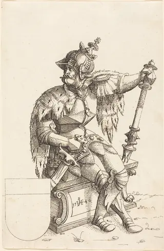 Emperor Charles V, by Augustin Hirschvogel, ink, 1546