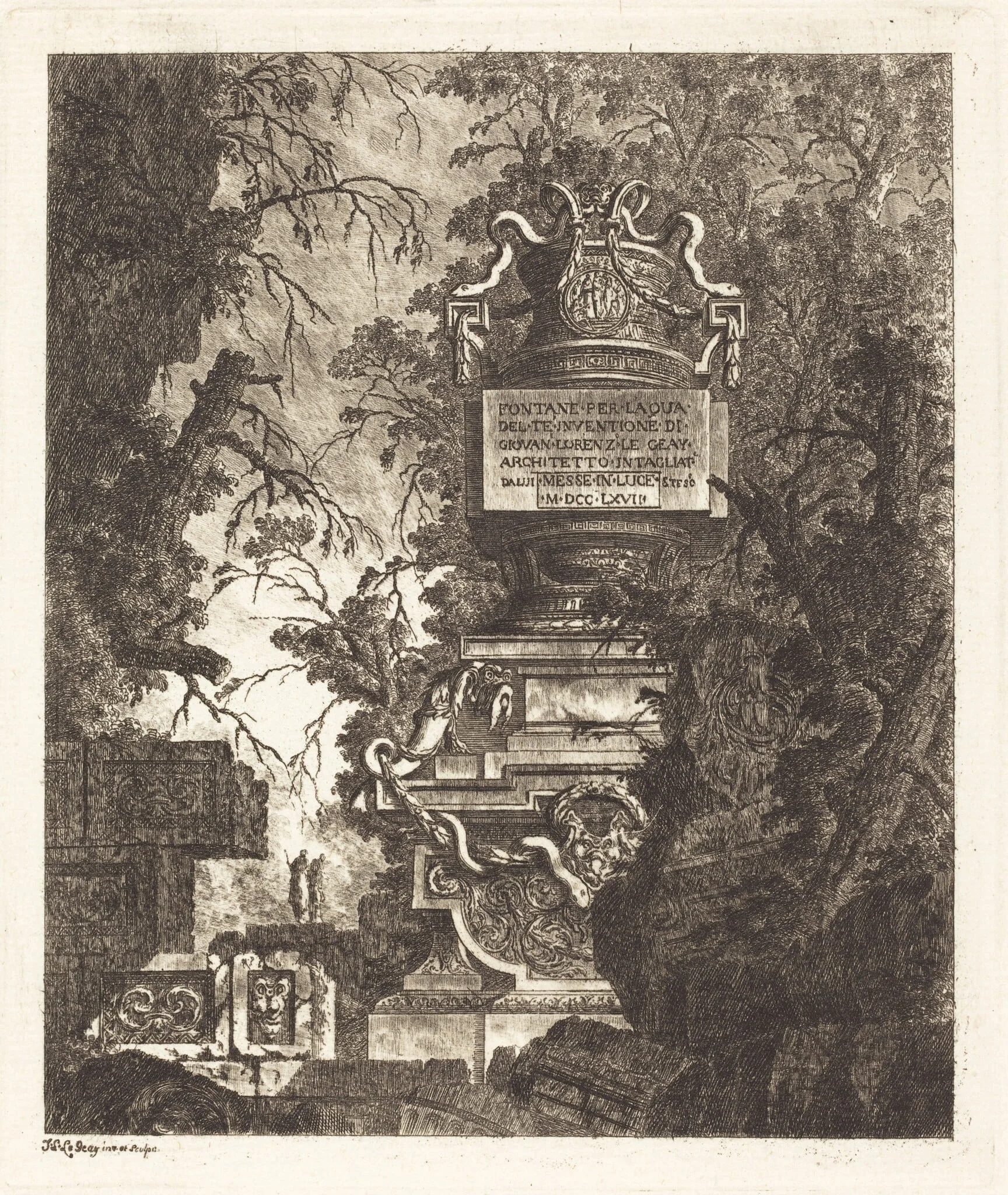 Frontispiece for "Fountains", detail
