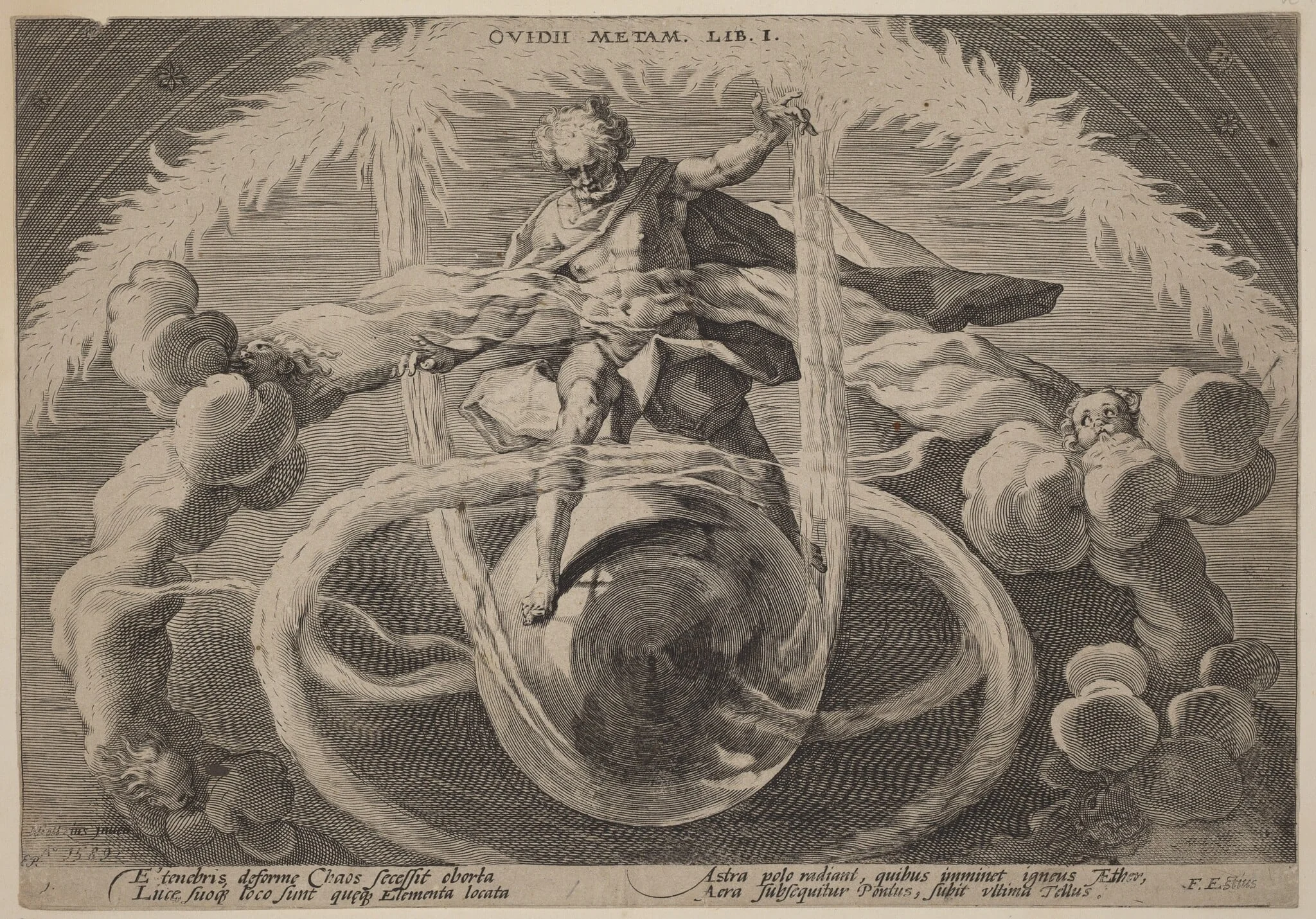 Chaos: The Untangling of Chaos, or the Creation of the Elements, detail