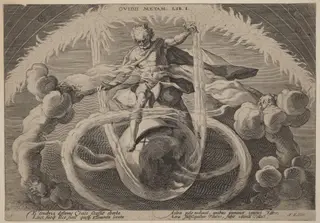 Chaos: The Untangling of Chaos, or the Creation of the Elements, by Hendrick Goltzius, ink, 1589
