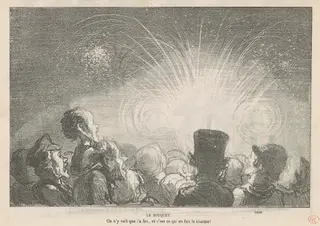 Le bouquet, by Honoré Daumier, ink, 1865