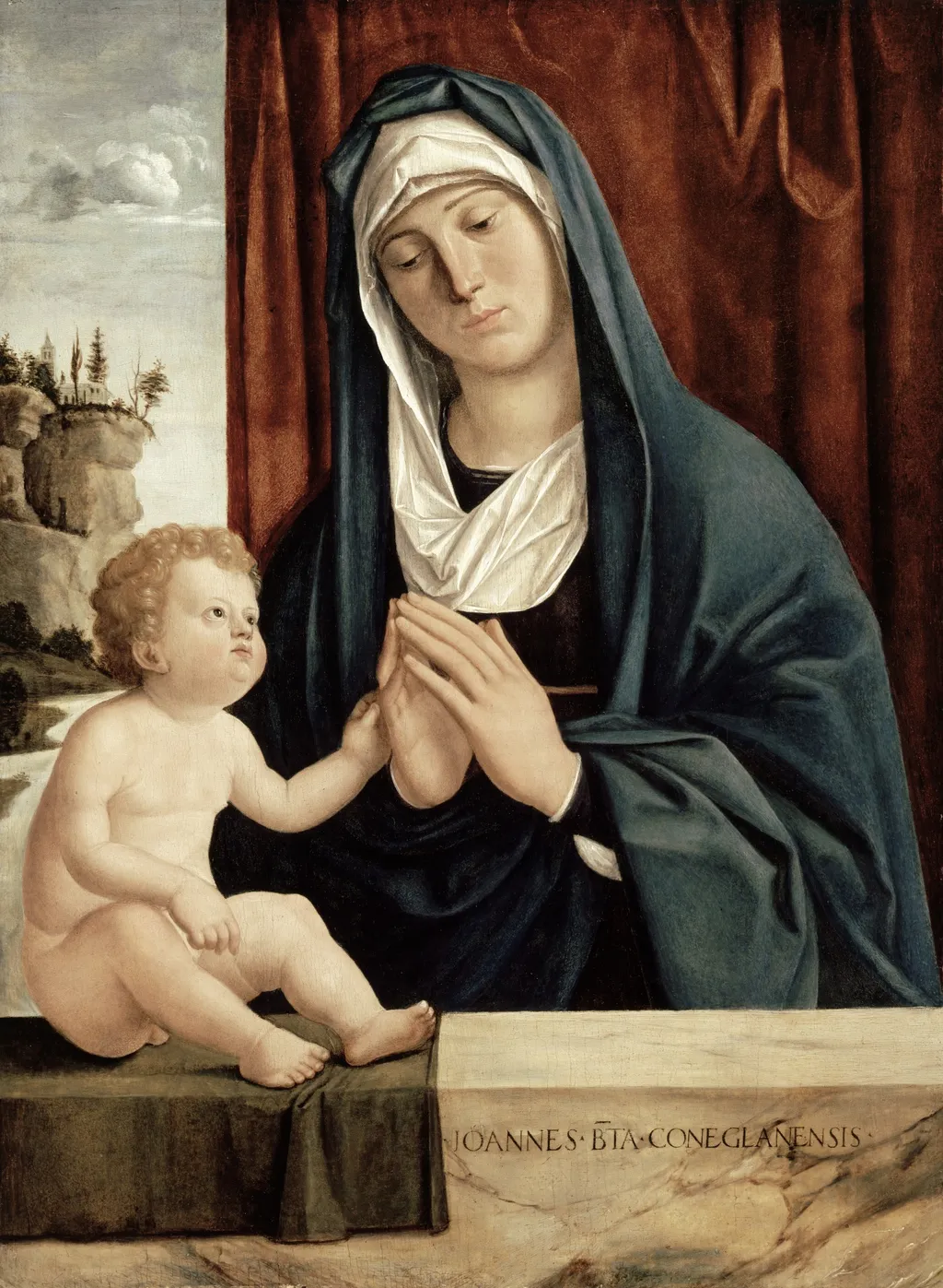 Madonna and Child, by Giovanni Battista Cima da Conegliano, oil, 1500