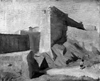 The Fortress in Collioure, by Marius Hammann, oil, 1926
