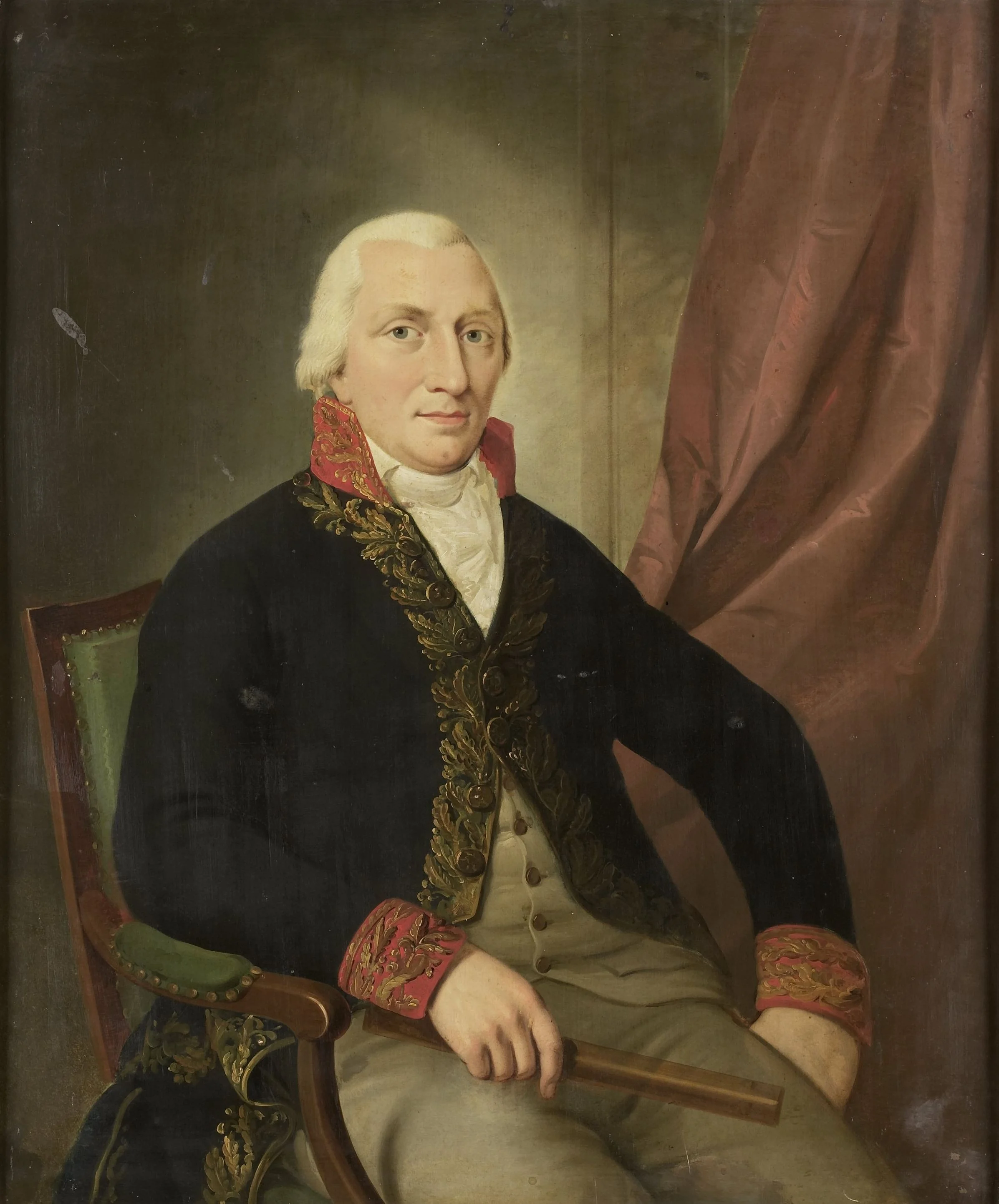 Portrait of Albertus Henricus Wiese, Governor-General of the Dutch East Indies, detail