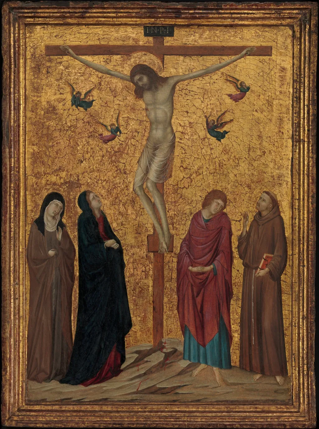 The Crucifixion, by Ugolino di Nerio, tempera, 1315