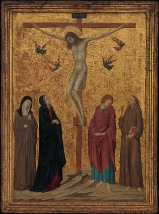 The Crucifixion, by Ugolino di Nerio, tempera, 1315