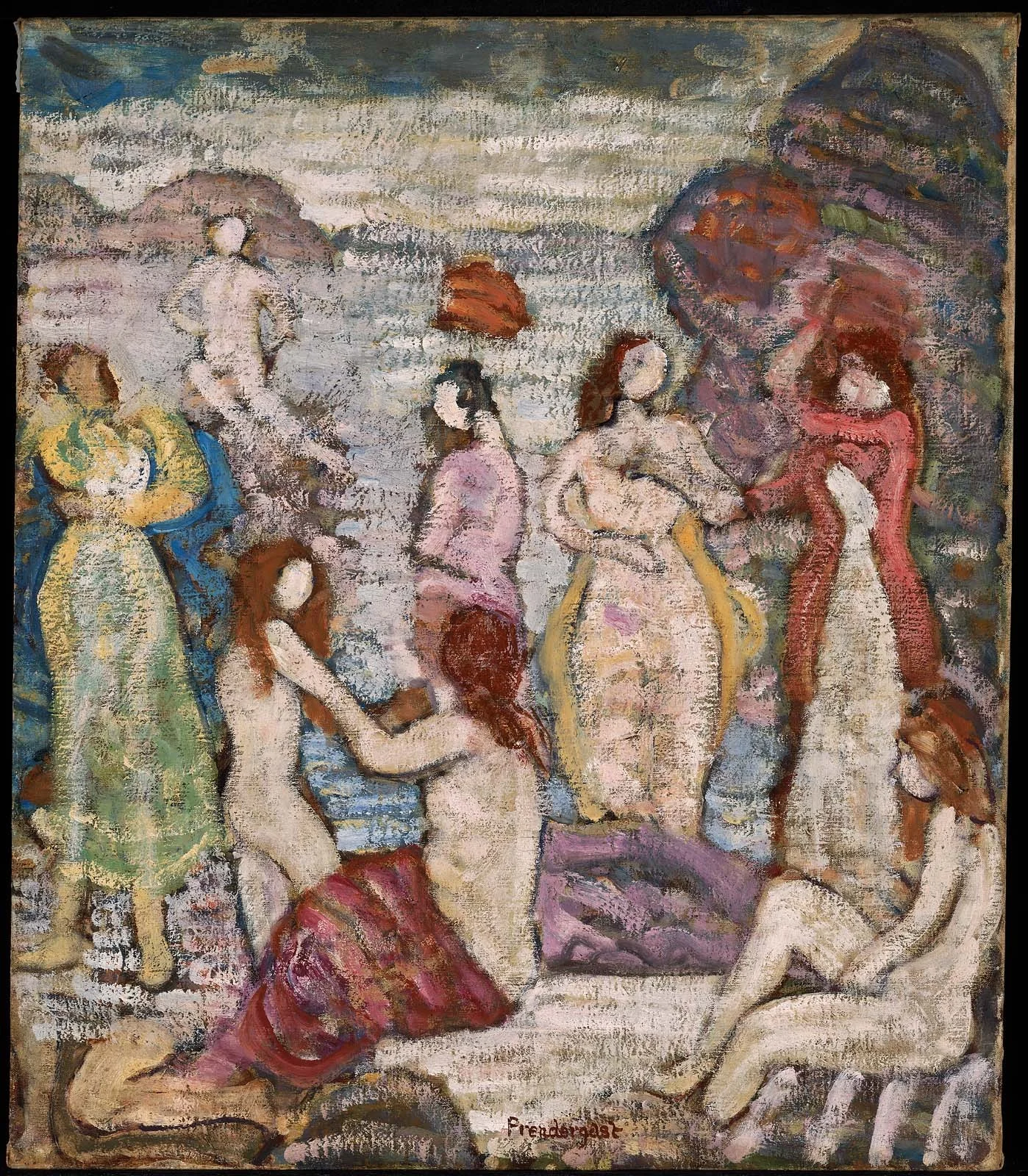 Eight Bathers, detail