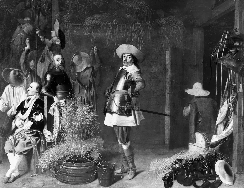 Foraging soldiers, by Jacob Duck, oil, 1630