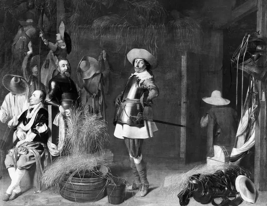 Foraging soldiers, by Jacob Duck, oil, 1630