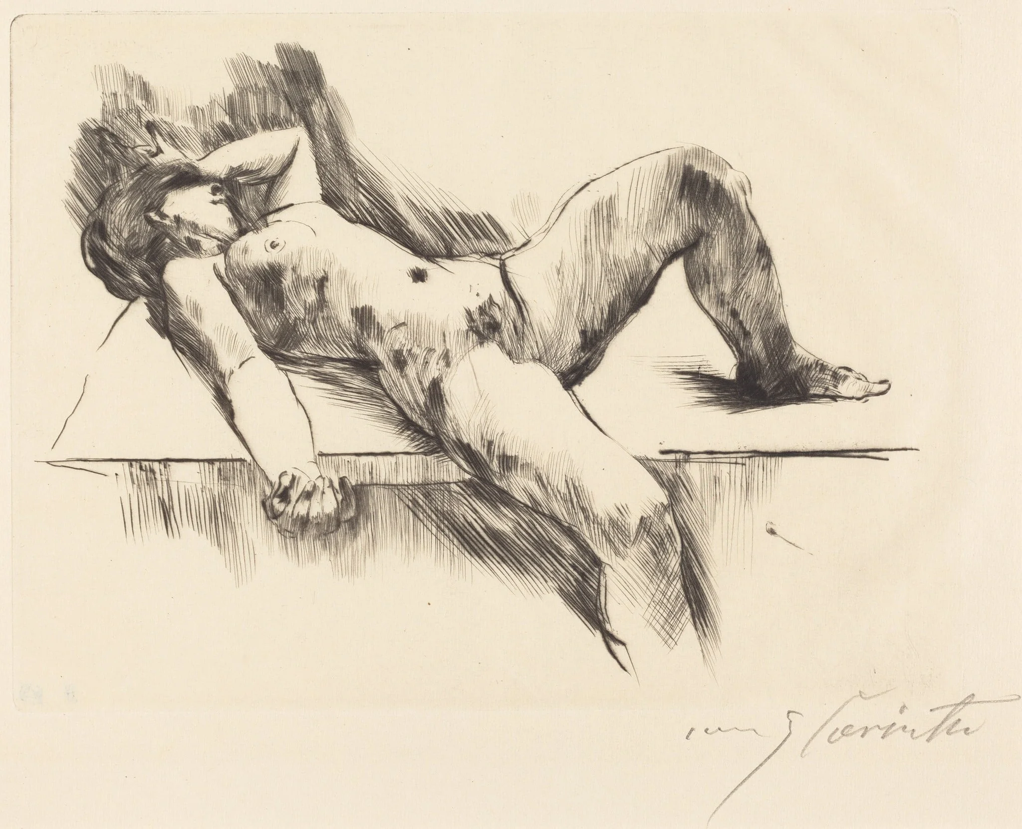 Liegender Weiblicher Akt III (Reclining Female Nude III ), detail