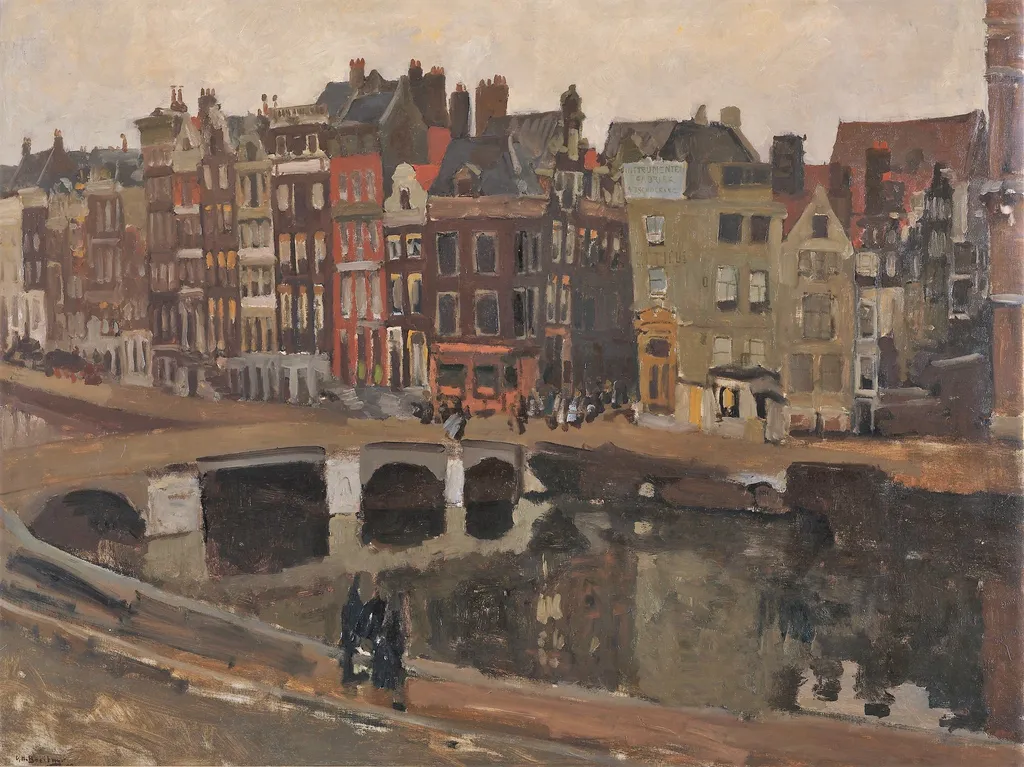 The Rokin in Amsterdam, by George Hendrik Breitner, oil, 1899