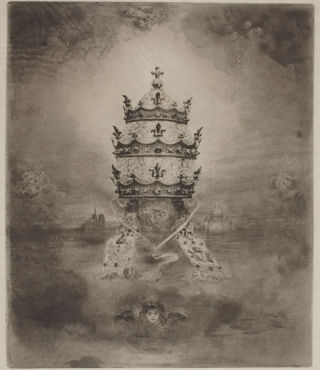 The Tiara, by Félix-Hilaire Buhot, ink, 1888