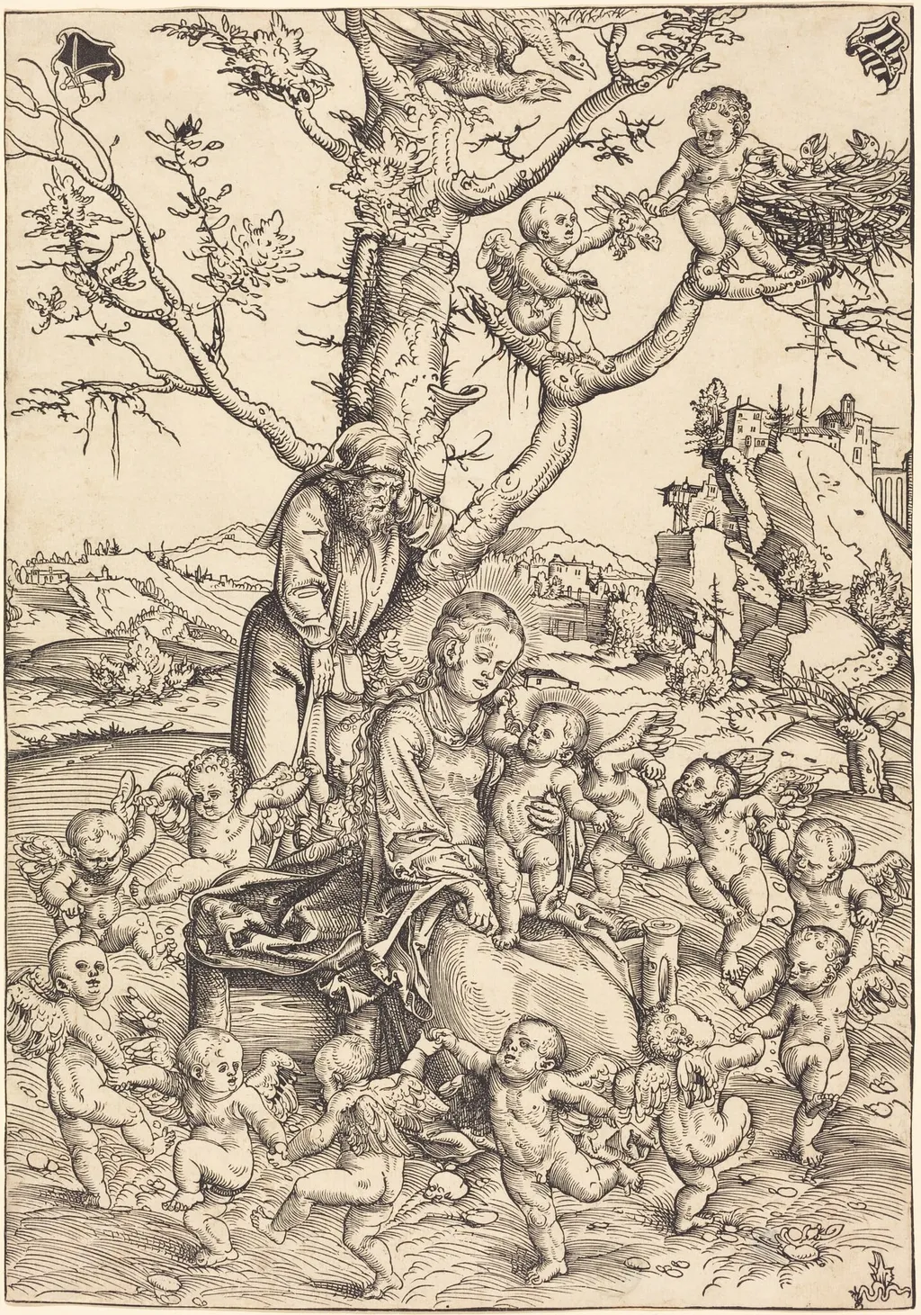 The Rest on the Flight into Egypt, by Lucas Cranach the Elder, ink, 1520