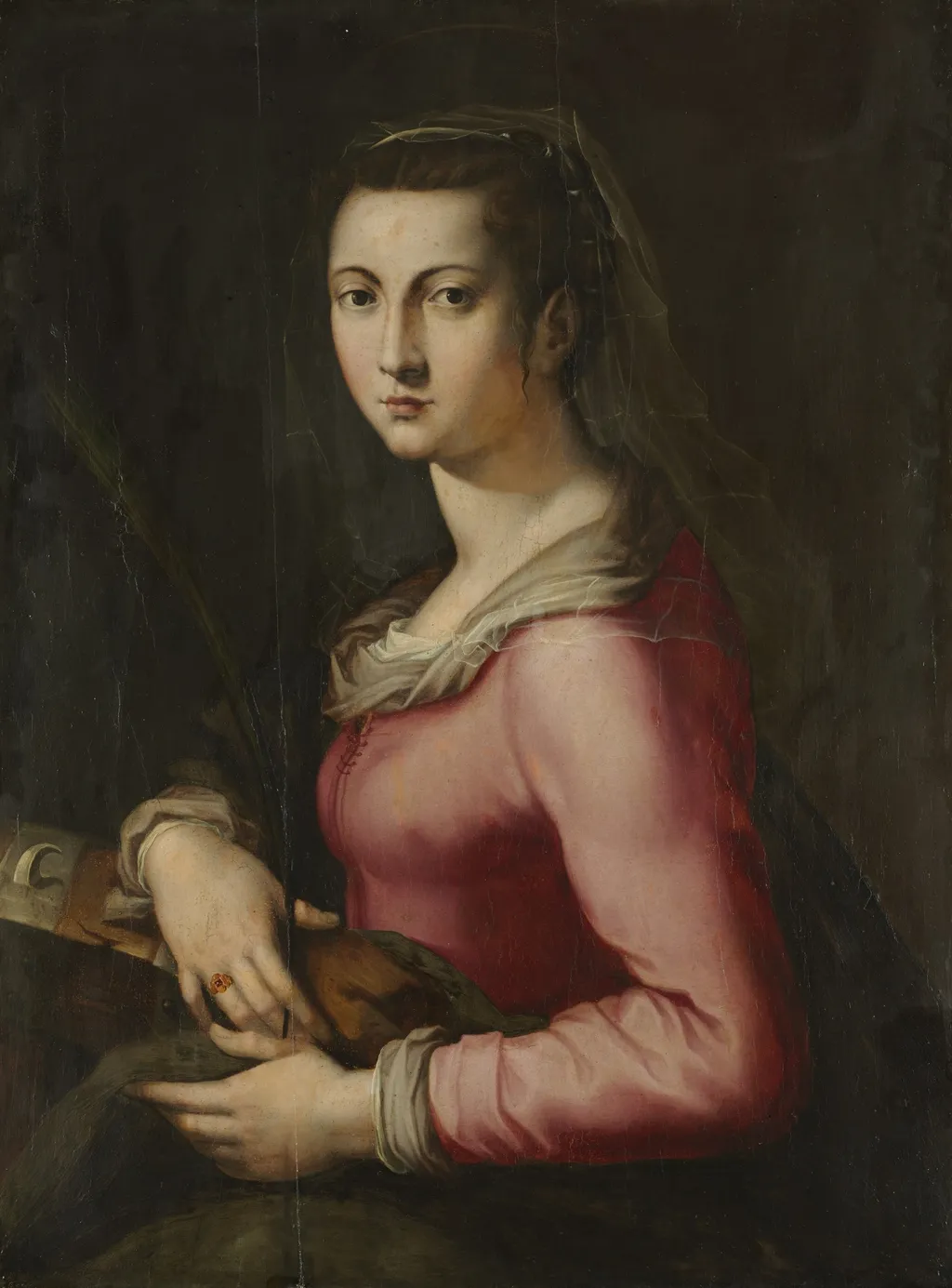 Portrait of a Woman as Saint Catherine, by Pier Francesco Foschi, unspecified, 1560