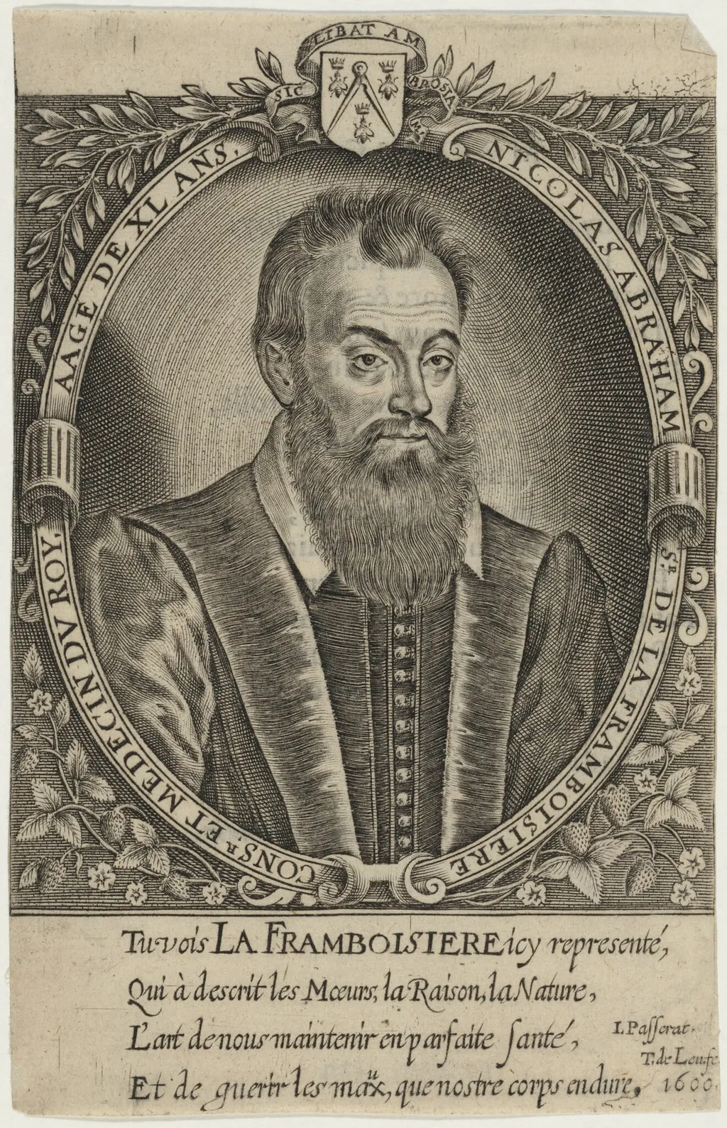 Nicolas Abraham de la Framboisiere, by Thomas de Leu, ink, 1600