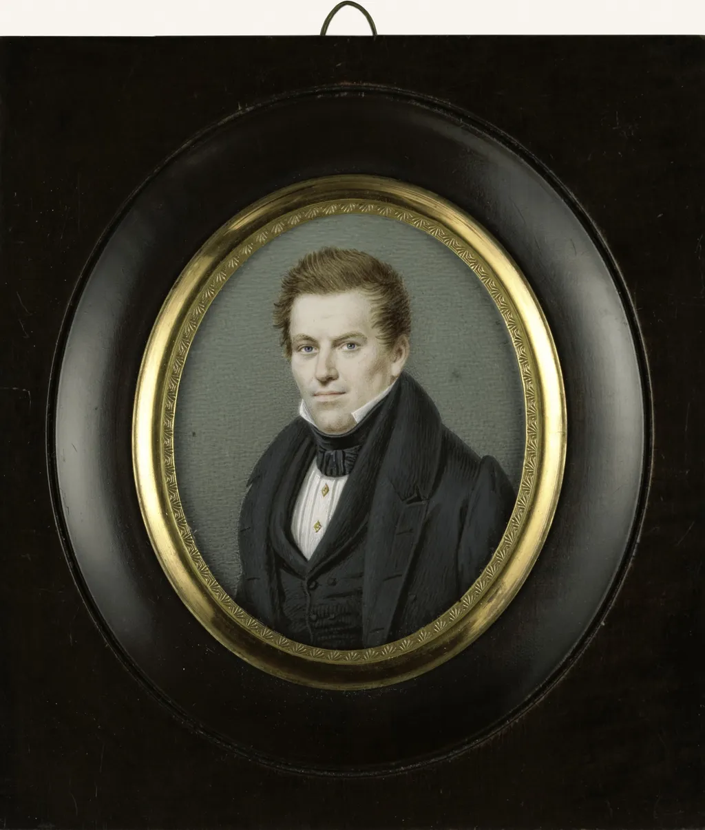 George Frederik Diederichs (1799–1862). Bookhandler of Amsterdam, by Willem Grebner, ivory, 1850