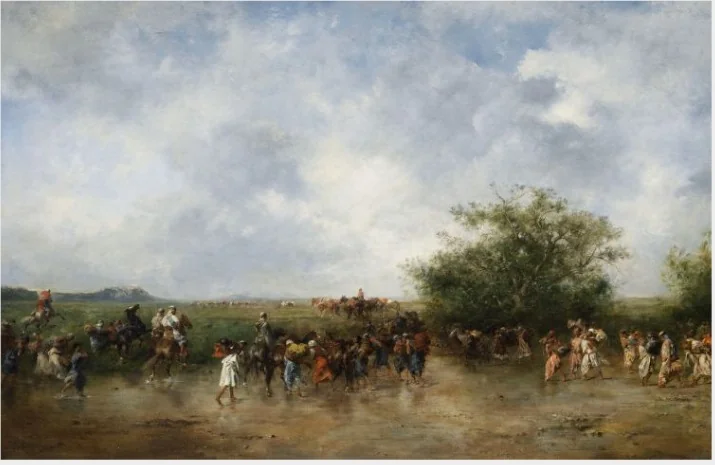 Crossing the Ford, Algeria, detail