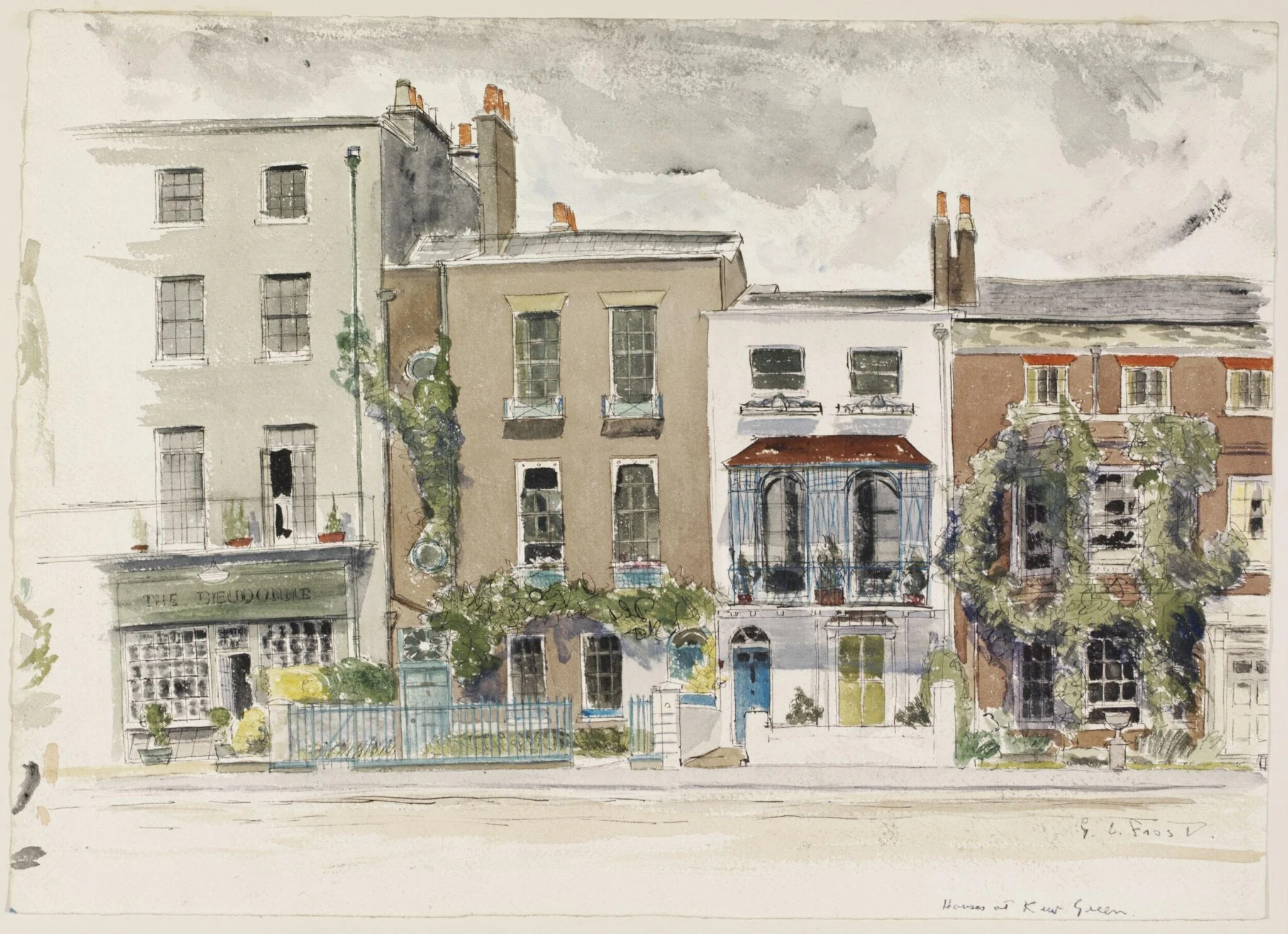 Houses on the Green, Kew, detail