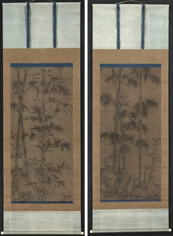 Bamboo in Four Seasons: Spring and Autumn, detail