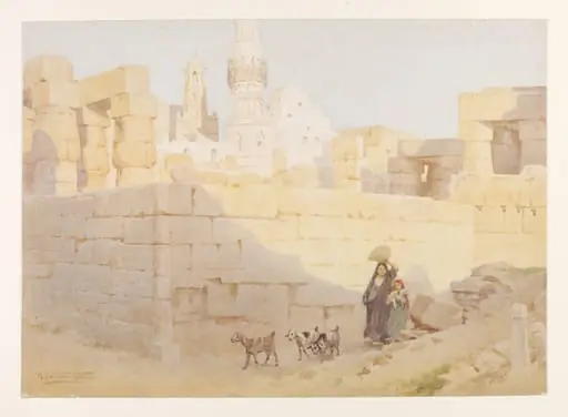 Scene at Luxor, by Robert Talbot Kelly, watercolor, 1880
