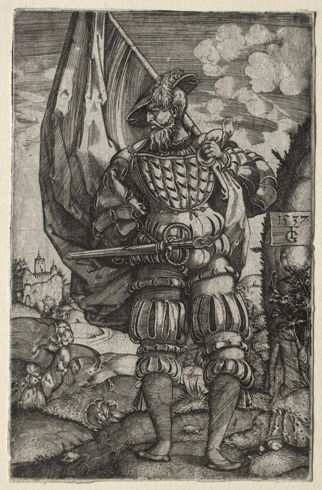 The Standard-Bearer, by Master F. G., 1537