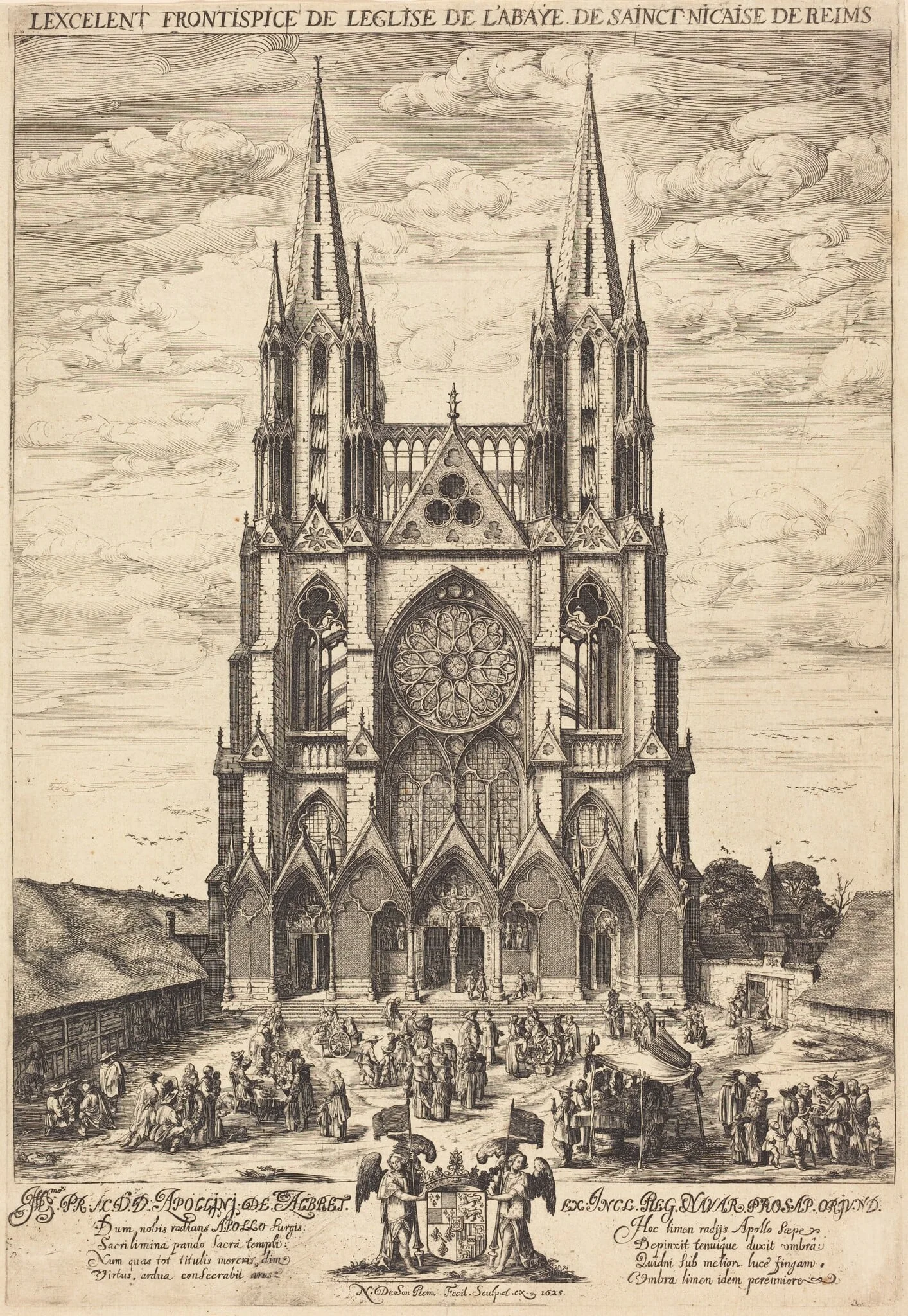 La facade de l'abbaye de S. Nicaise de Reims, detail