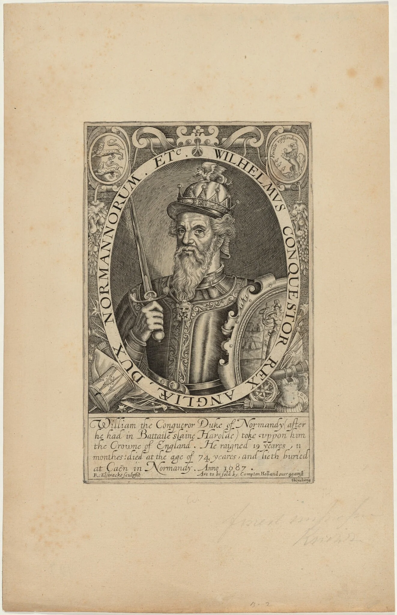 William I of England, detail