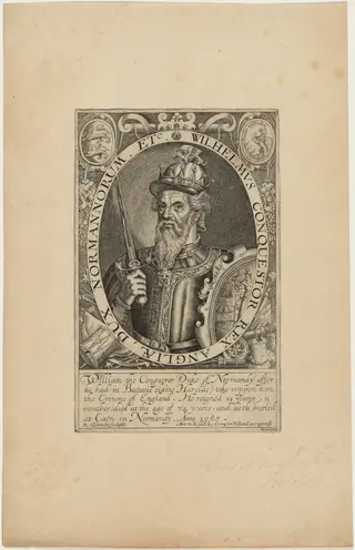 William I of England, by Renold Elstrack, ink, 1598