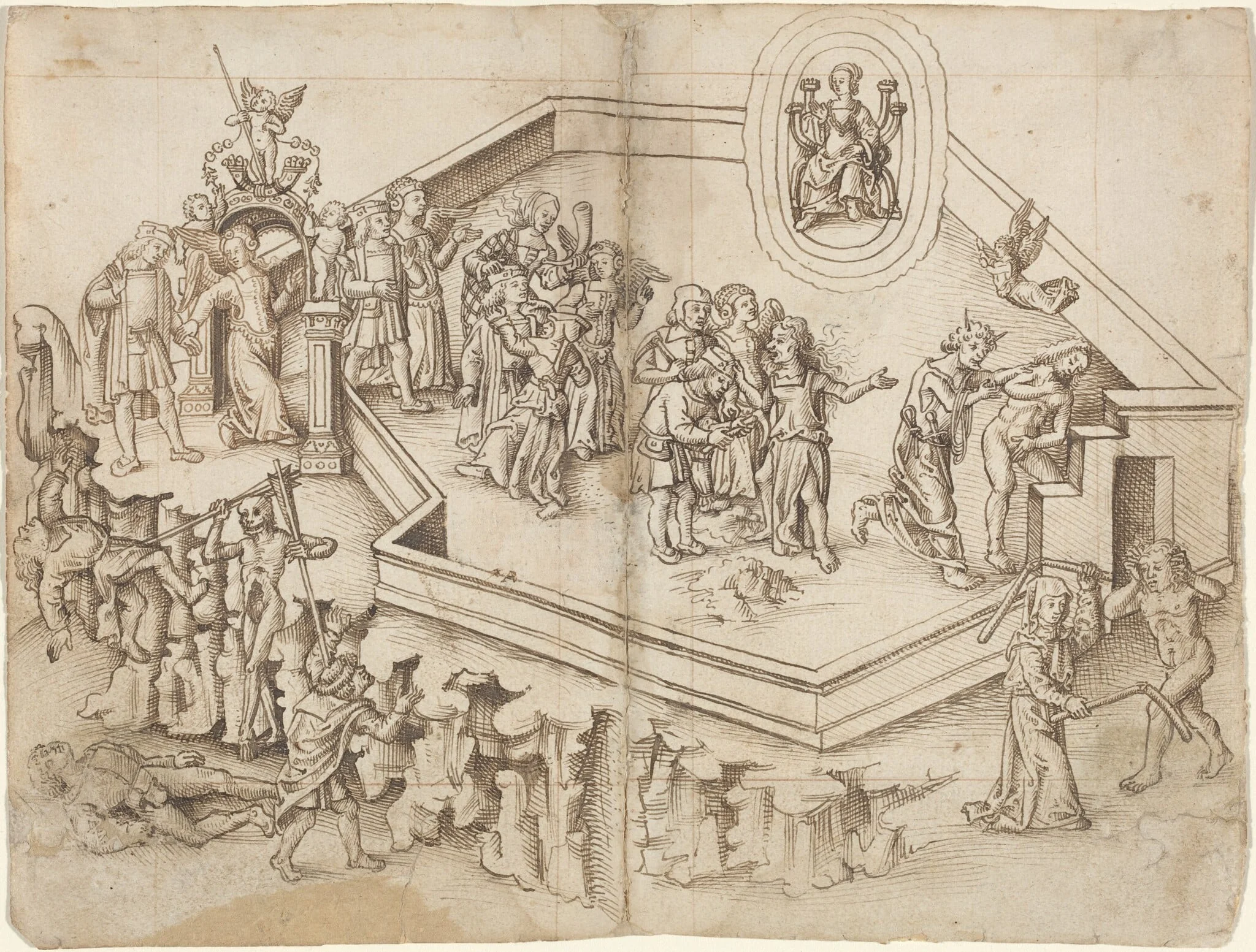 Allegory of the Life of a Scholar in a Rich Household [fol. 3 verso / 4 recto], detail