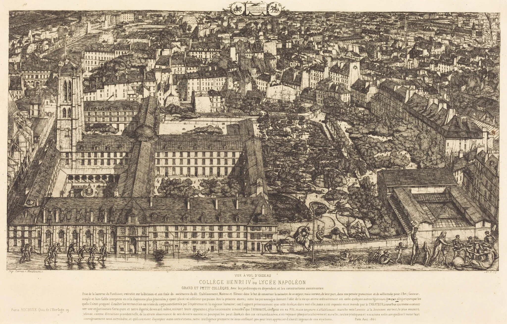 Collège Henri IV, Paris, ou Lycée Napoléon (Henry IV College or Napoleon School, Paris), detail
