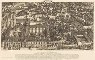 Collège Henri IV, Paris, ou Lycée Napoléon (Henry IV College or Napoleon School, Paris), by Charles Meryon, ink, 1864