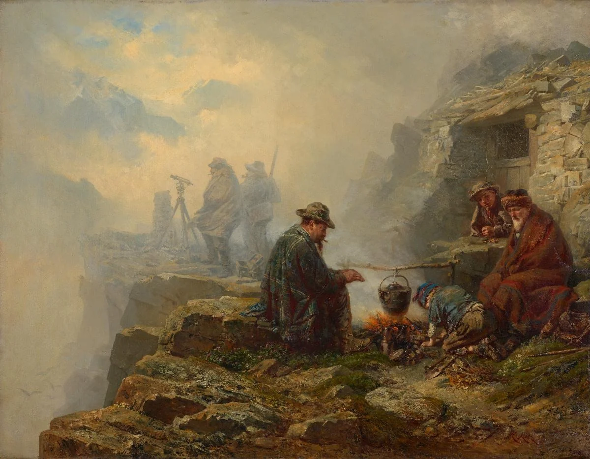 Ingenieure im Gebirge, detail