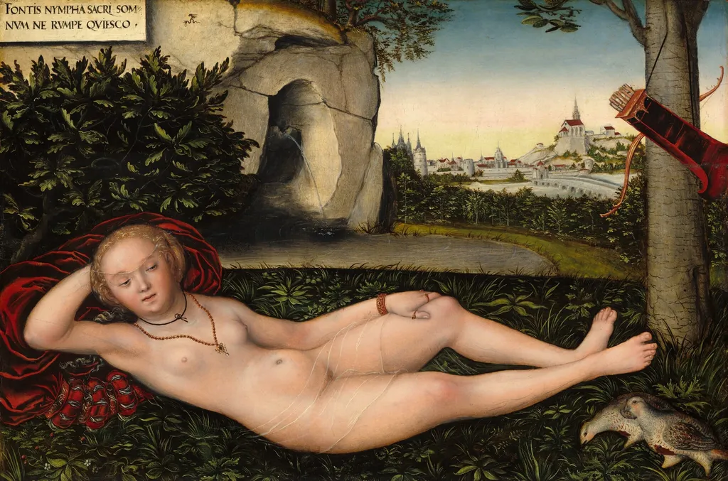 The Nymph of the Spring, by Lucas Cranach the Elder, oil, 1537