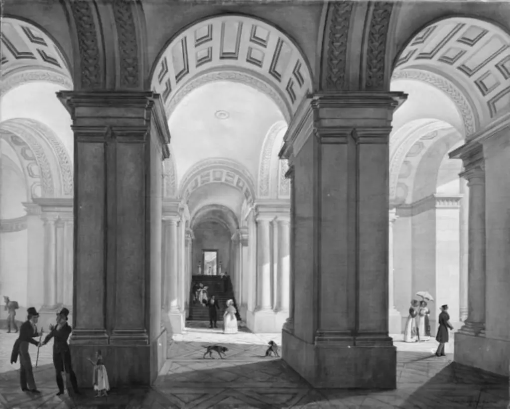 Christiansborg Slots vestibule, by Ditlev Martens, oil, 1829
