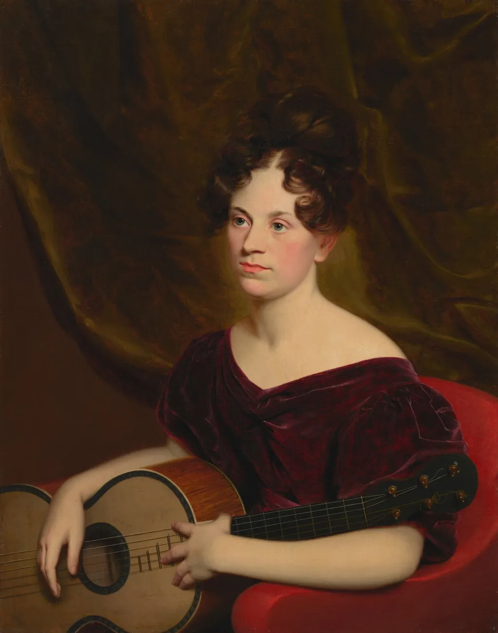 Cora Livingston, by Charles Cromwell Ingham, oil, 1833