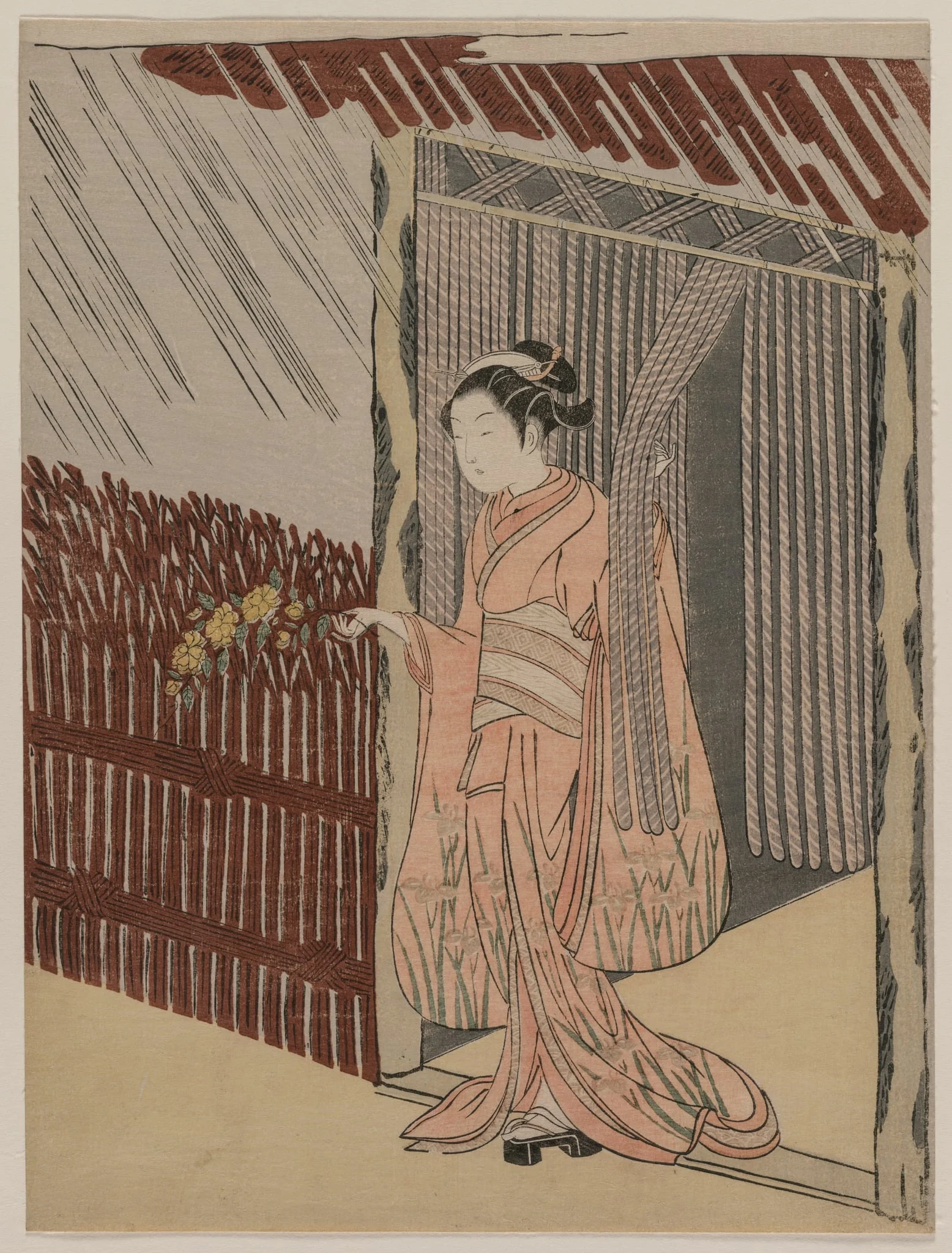 A Girl Dressing in Pink, detail