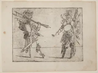 From "Bizzarie di varie Figure", by Giovanni Battista Bracelli, ink, 1624