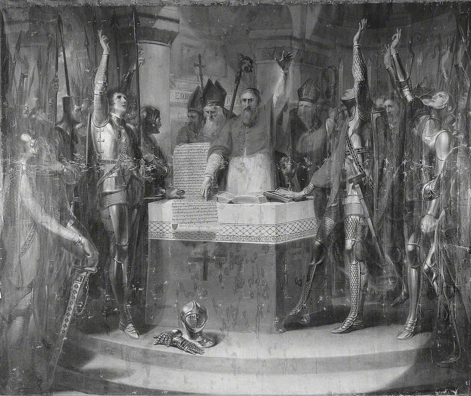 Cardinal Langton and the Barons at St Edmundsbury, detail