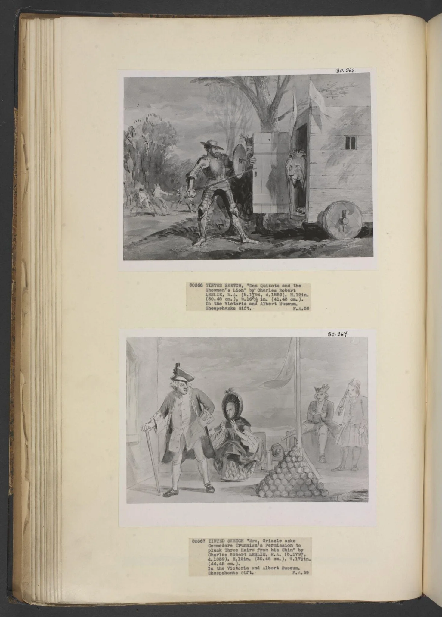 Scene from Peregrine Pickle, detail