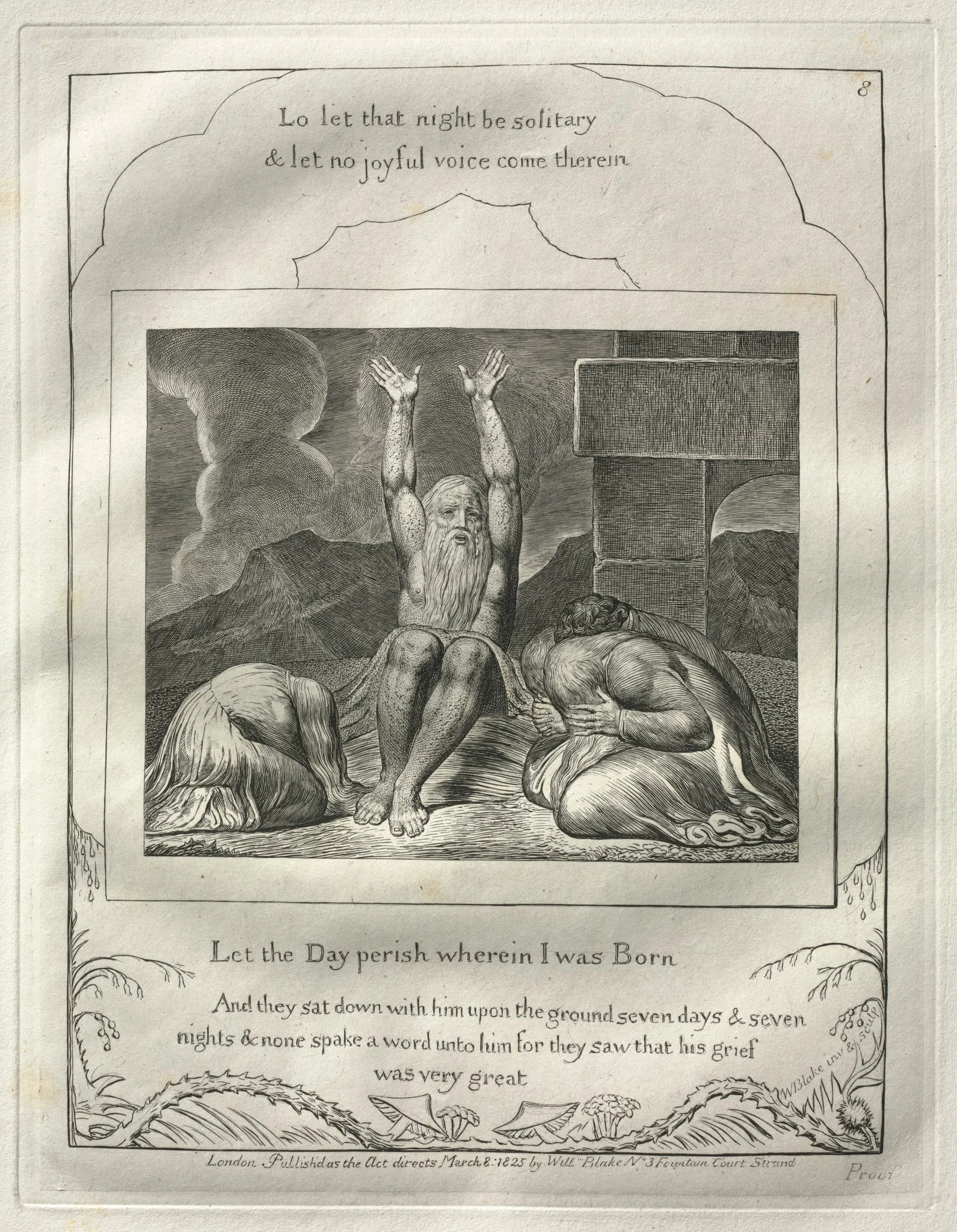 The Book of Job: No. 8, Let the Day perish wherin I was born, detail