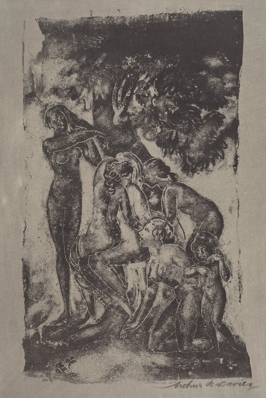 Figures of Earth, by Arthur Bowen Davies, ink, 1923