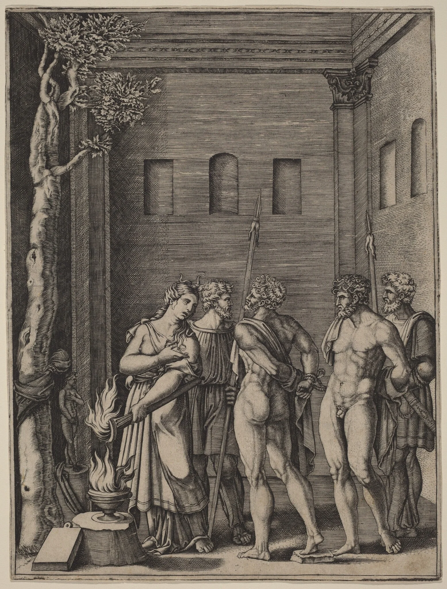 Iphigenia Recognizing Her Brother, detail