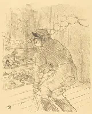 Polin, by Henri de Toulouse-Lautrec, ink, 1896