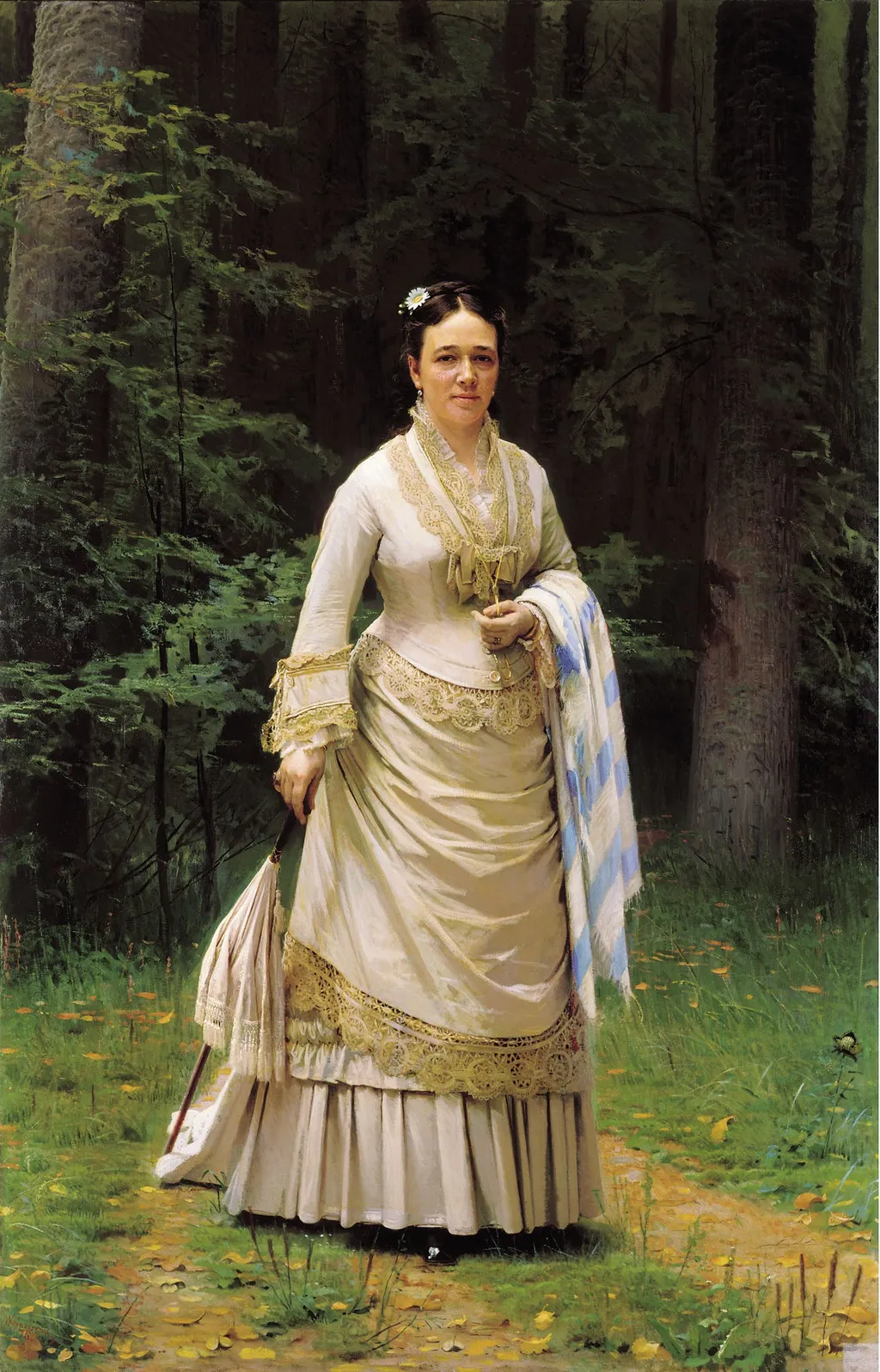 Portrait of Vera Nikolayevna Tretyakova, by Ivan Kramskoi, oil