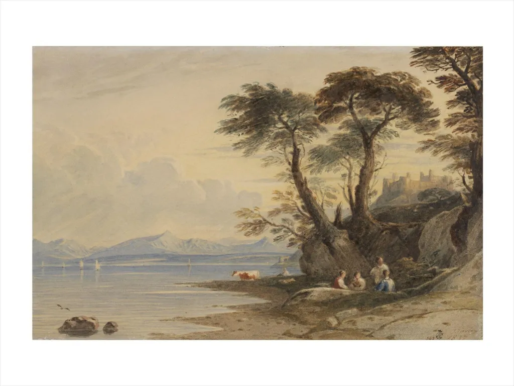 Harlech Castle, by John Varley, watercolor, 1837