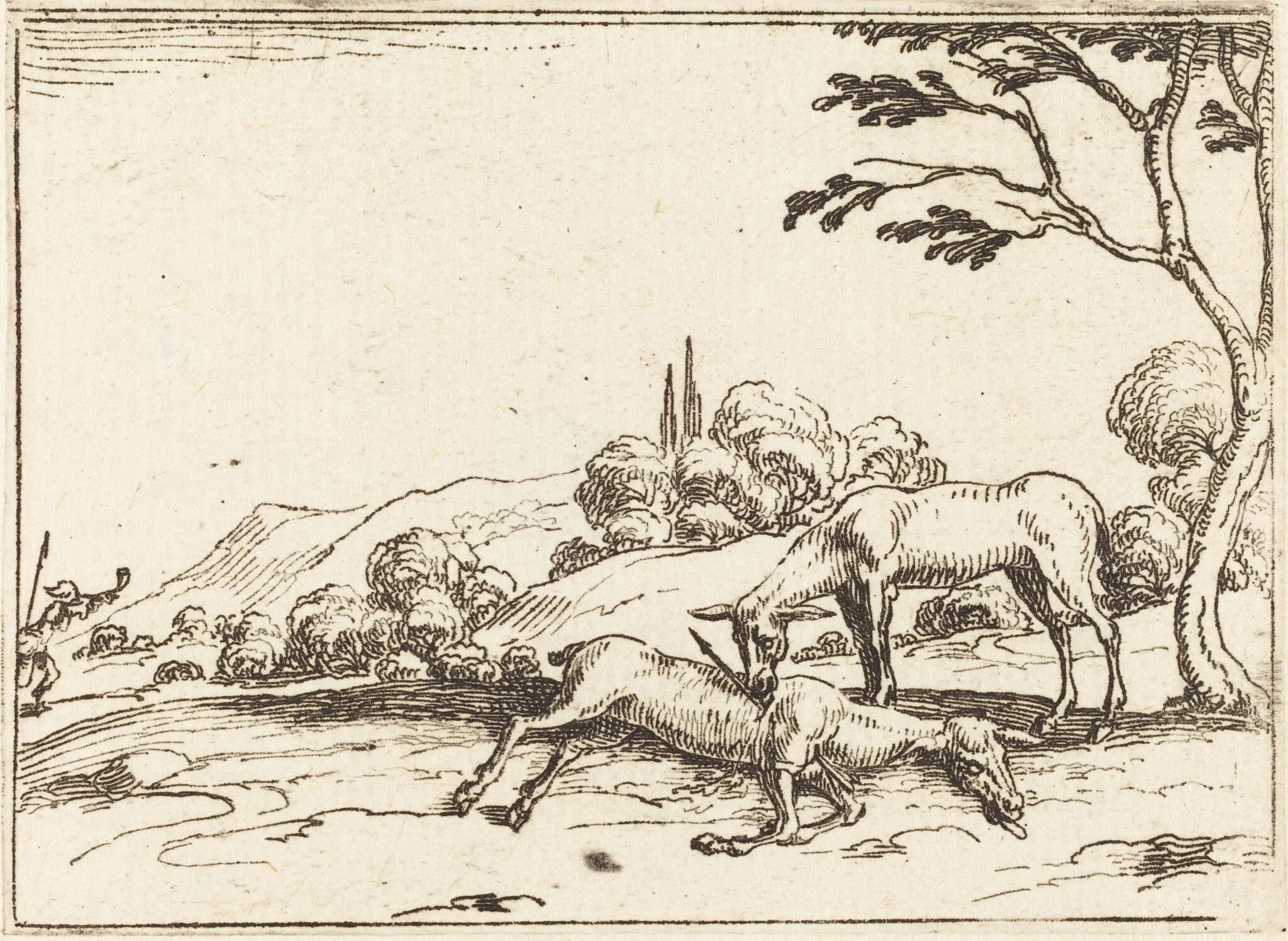 Doe Mourning her Foal, detail