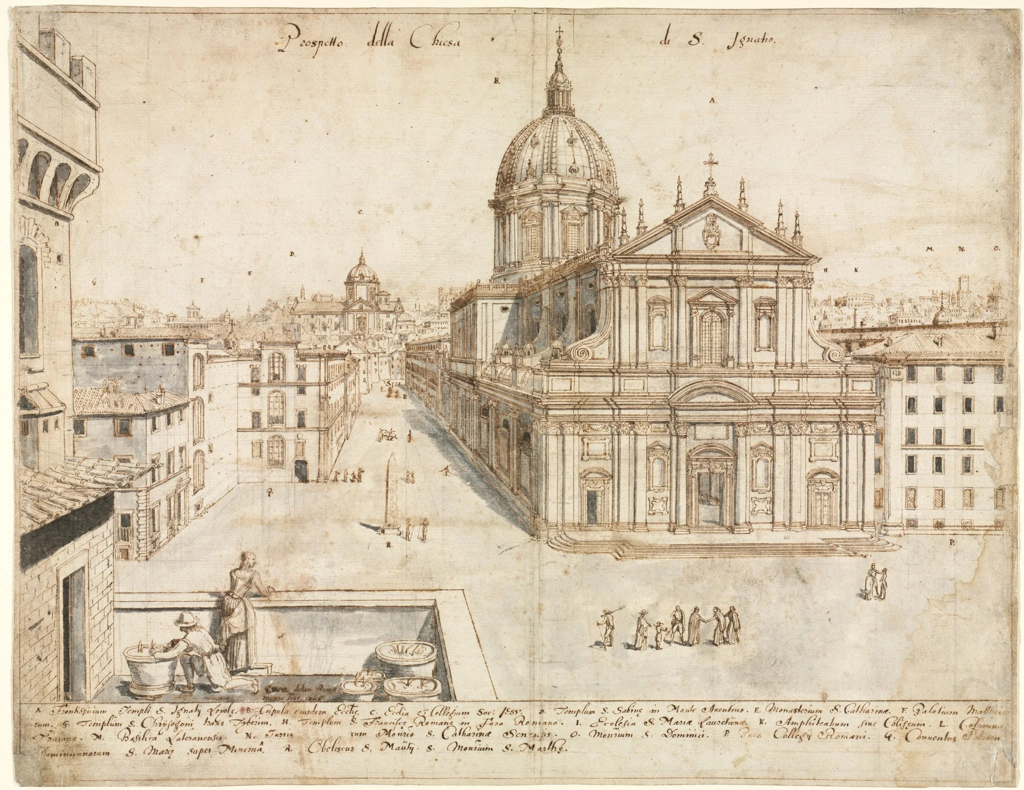 Eighteen Views of Rome: The Church of Sant'Ignazio, detail