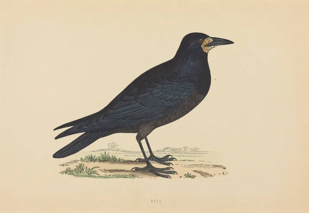 Rook, by British 19th Century, ink, 1850