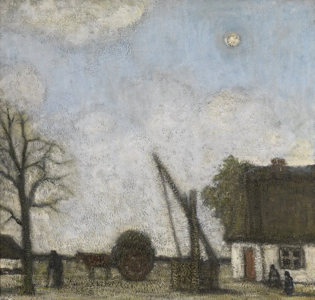 The Well, by Jakob Smits, oil, 1920